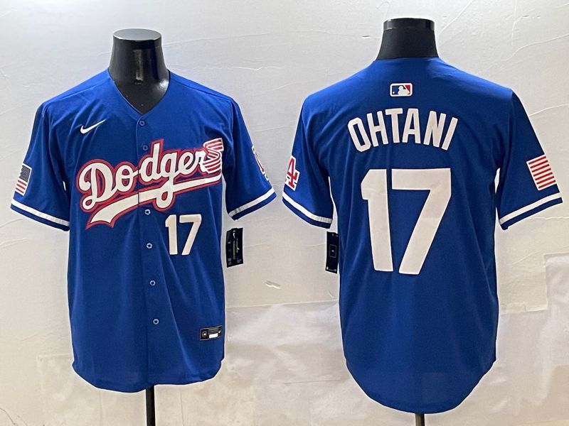 Men Los Angeles Dodgers #17 Ohtani Blue Second generation Joint Name Nike 2025 MLB Jersey style 14->los angeles dodgers->MLB Jersey